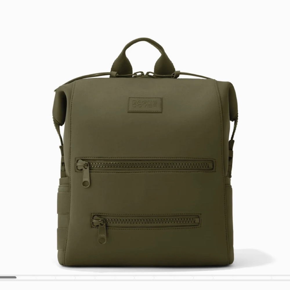 INDI NEOPRENE DIAPER BACKPACK SIZE MEDIUM 
Dark Moss - a deep olive green